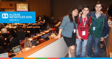 Joven de Aldeas Infantiles SOS viaja a la ONU